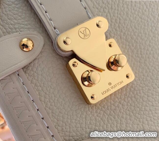 Buy Cheap Louis Vuitton Side Trunk PM Mini Bag in Grained Leather M23915 Chalk White 2024