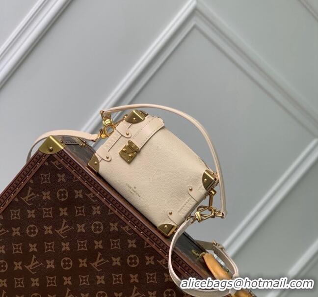 Buy Cheap Louis Vuitton Side Trunk PM Mini Bag in Grained Leather M23915 Chalk White 2024