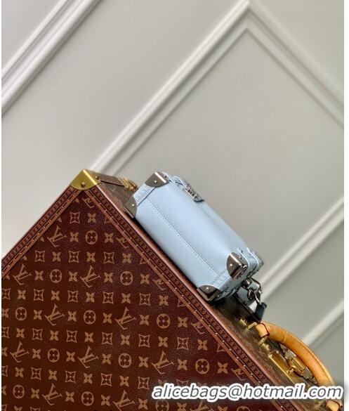 Unique Style Louis Vuitton Side Trunk PM Mini Bag in Grained Leather M25067 Olympe Blue 2024