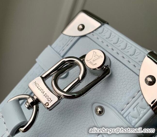 Unique Style Louis Vuitton Side Trunk PM Mini Bag in Grained Leather M25067 Olympe Blue 2024