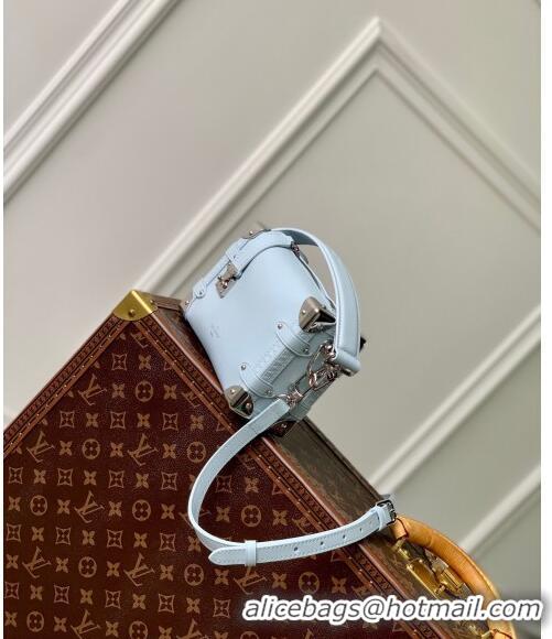 Unique Style Louis Vuitton Side Trunk PM Mini Bag in Grained Leather M25067 Olympe Blue 2024