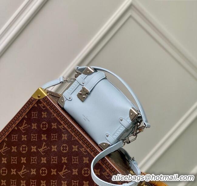 Unique Style Louis Vuitton Side Trunk PM Mini Bag in Grained Leather M25067 Olympe Blue 2024