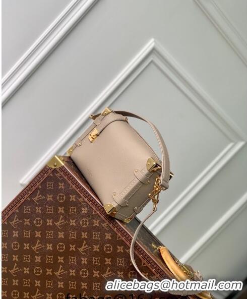 Promotional Louis Vuitton Side Trunk MM Bag in Grained Leather M25072 Taupe Grey 2024