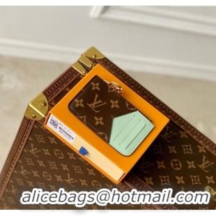 Top Grade Louis Vuitton Romy Card Holder in Monogram Canvas and Leather M82938 Green 2024