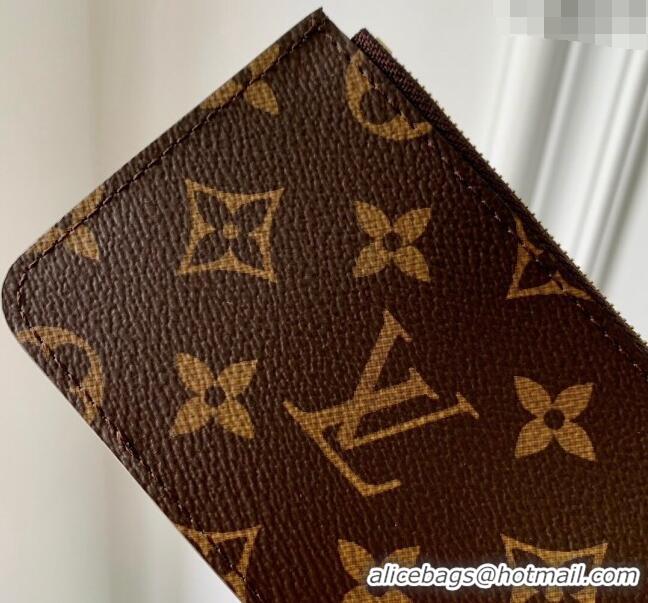 Top Grade Louis Vuitton Romy Card Holder in Monogram Canvas and Leather M82938 Green 2024