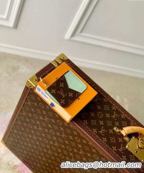 Top Grade Louis Vuitton Romy Card Holder in Monogram Canvas and Leather M82938 Green 2024