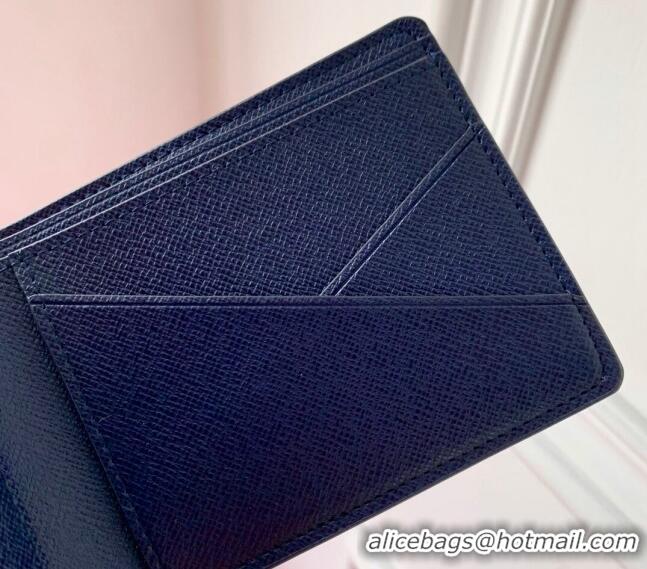 Good Quality Louis Vuitton Multiple Wallet in Damier Heritage Canvas N40676 Blue 2024