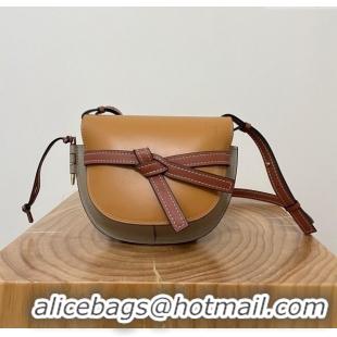 Top Quality Loewe Small Gate Dual Bag in Soft Calfskin L0301 Caramel/Etope 2024 Top