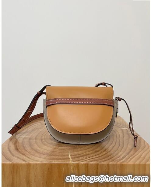 Top Quality Loewe Small Gate Dual Bag in Soft Calfskin L0301 Caramel/Etope 2024 Top