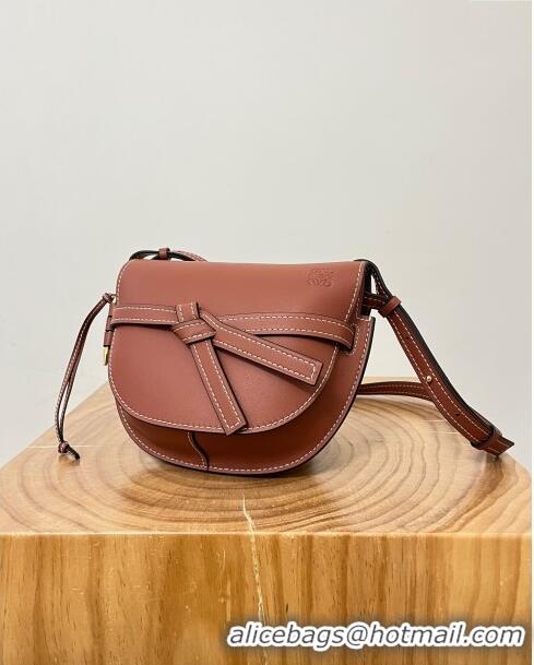 Luxurious Loewe Small Gate Dual Bag in Soft Calfskin L0301 Brown 2024 Top