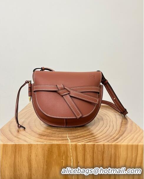 Luxurious Loewe Small Gate Dual Bag in Soft Calfskin L0301 Brown 2024 Top