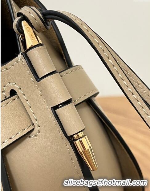 Super Quality Loewe Small Gate Dual Bag in Soft Calfskin and Jacquard Strap L0301 Sand 2024 Top