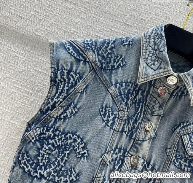 Market Sells Chanel Denim Vest CH053103 Blue 2024