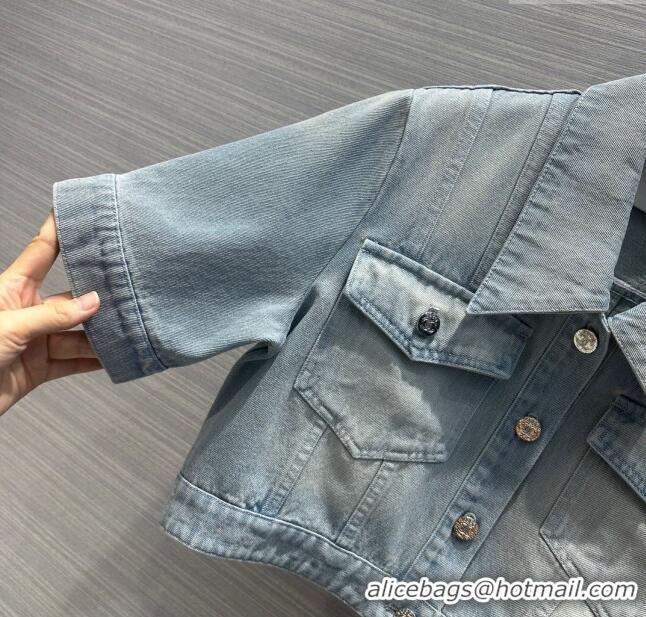 Inexpensive Chanel Denim Jacket CH053105 Blue 2024