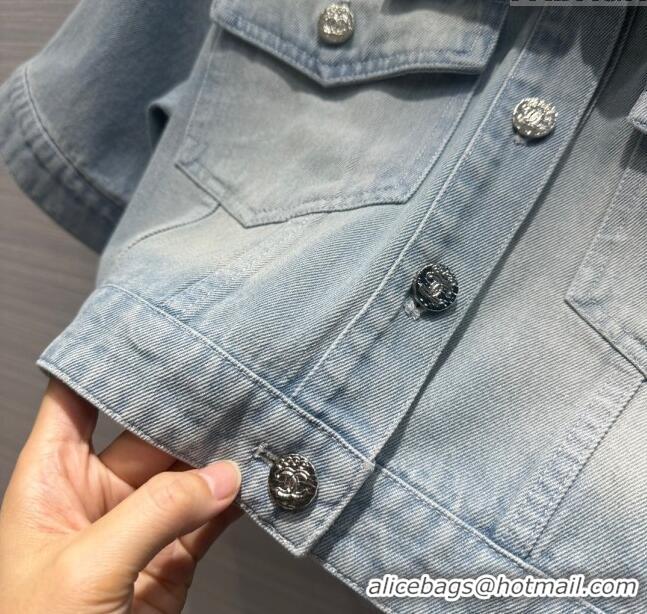 Inexpensive Chanel Denim Jacket CH053105 Blue 2024