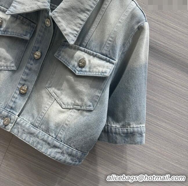 Inexpensive Chanel Denim Jacket CH053105 Blue 2024