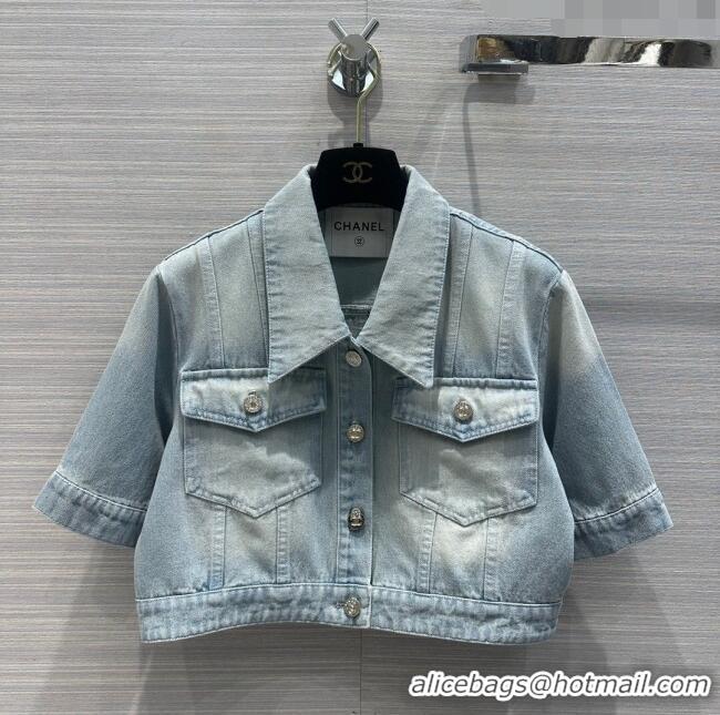 Inexpensive Chanel Denim Jacket CH053105 Blue 2024