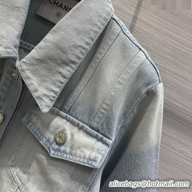 Inexpensive Chanel Denim Jacket CH053105 Blue 2024