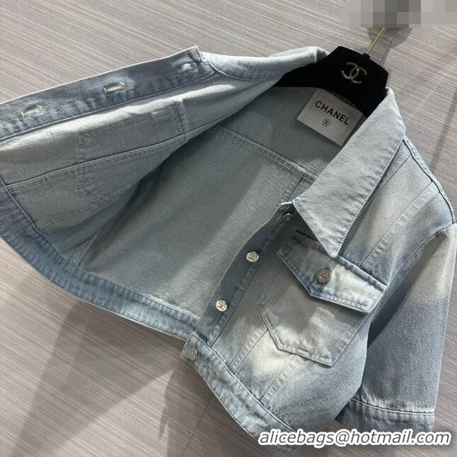 Inexpensive Chanel Denim Jacket CH053105 Blue 2024