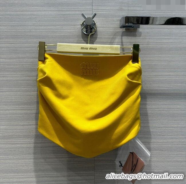 Best Price Miu Miu Vest M053110 Yellow 2024