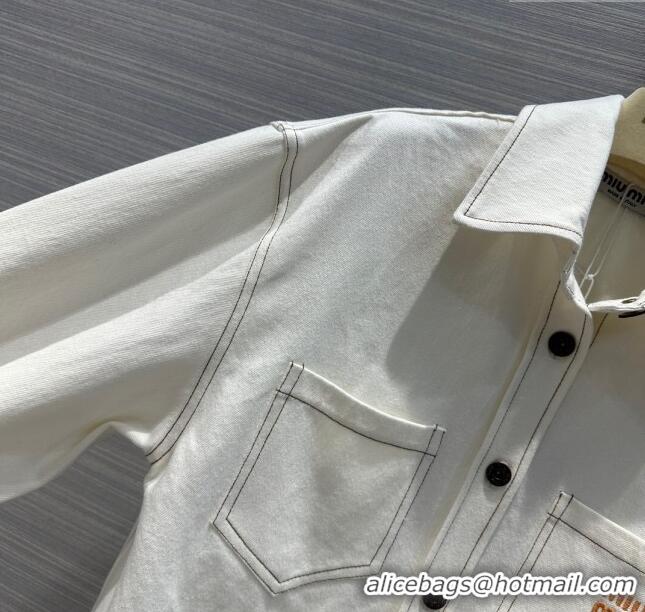 Inexpensive Miu Miu Denim Shirt M053112 White 2024