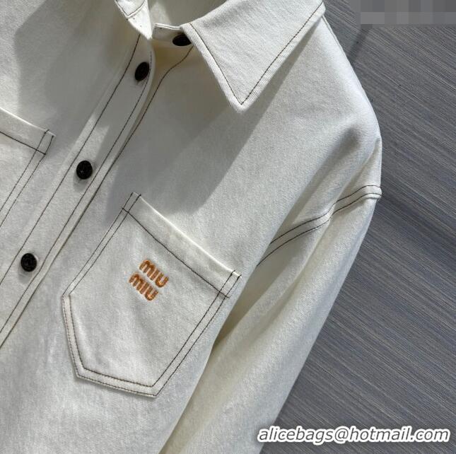 Inexpensive Miu Miu Denim Shirt M053112 White 2024