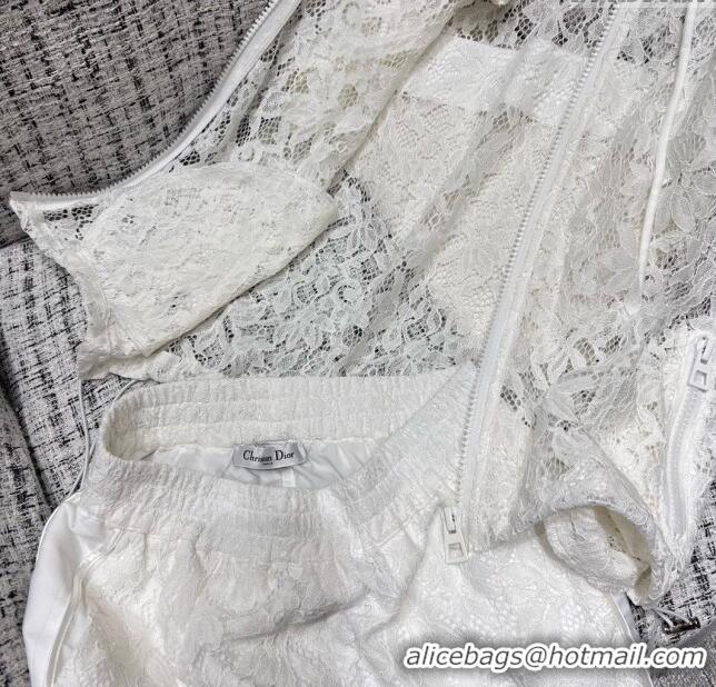 Market Sells Dior Lace Top and Shorts D053114 White 2024