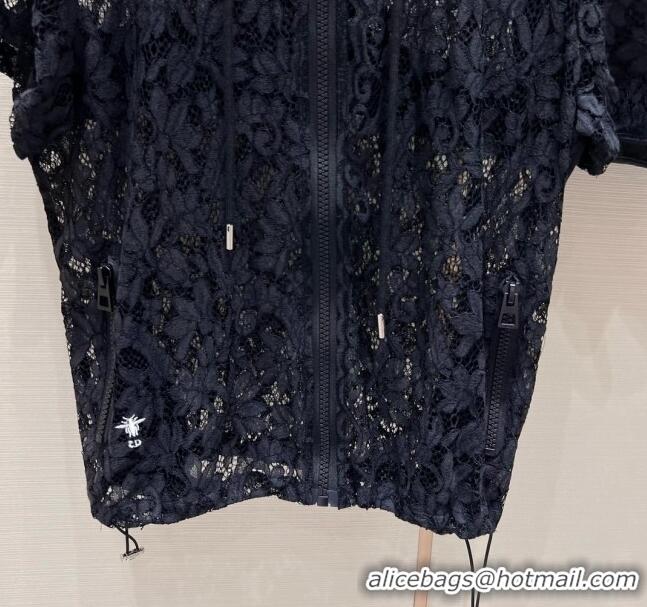 ​Luxury Cheap Dior Lace Top and Shorts D053115 Black 2024