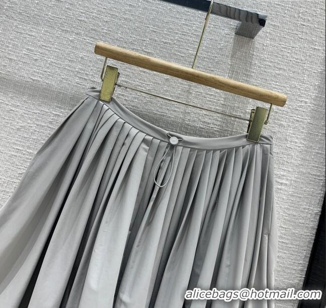 Noble Discount Prada Skirt P053124 Grey 2024