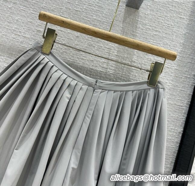 Noble Discount Prada Skirt P053124 Grey 2024