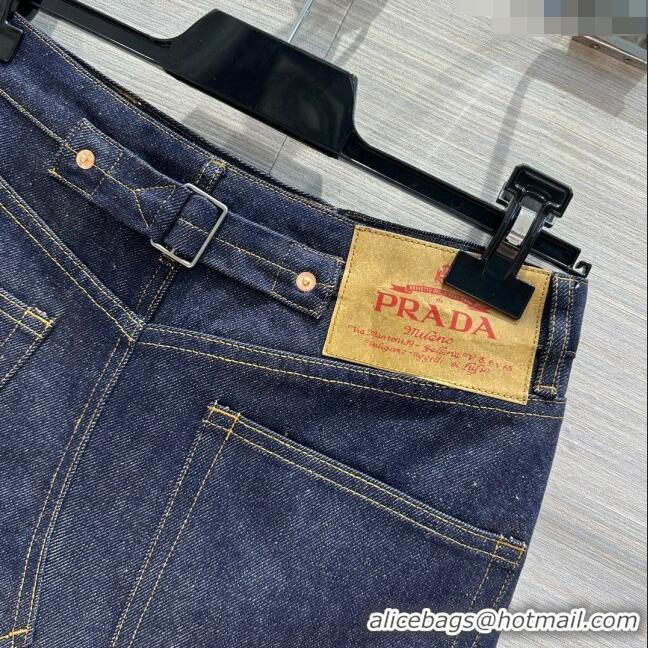 Buy Discount Prada Denim Skirt P053128 Blue 2024