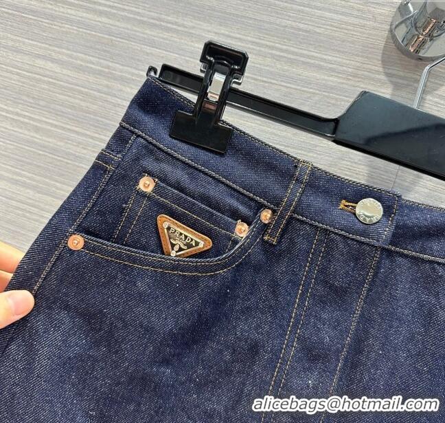 Buy Discount Prada Denim Skirt P053128 Blue 2024