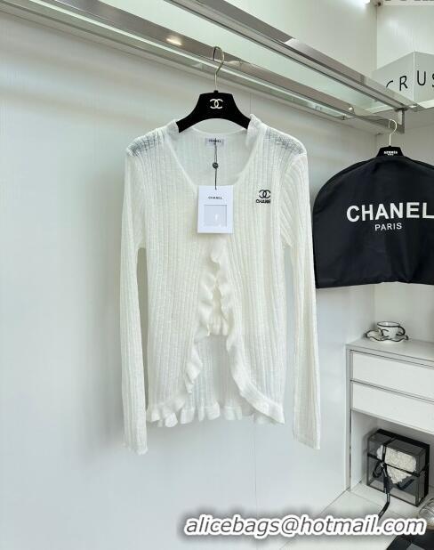 High Quality Chanel Knit Vest and Cardigan CH6504 White 2024