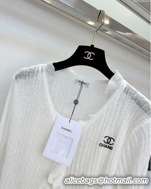 High Quality Chanel Knit Vest and Cardigan CH6504 White 2024