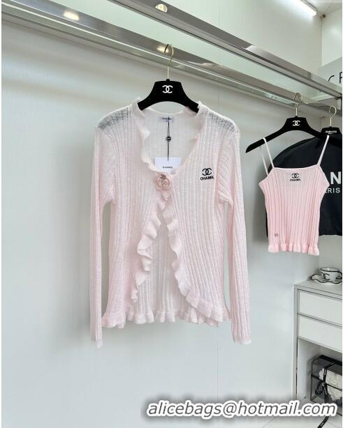 New Design Chanel Knit Vest and Cardigan CH6501 Pink 2024