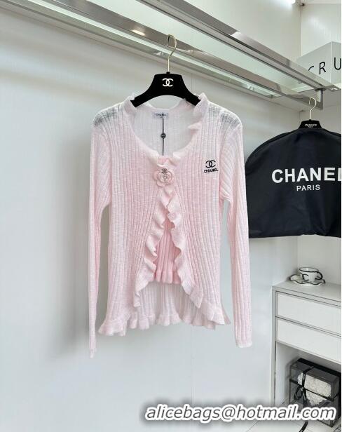 New Design Chanel Knit Vest and Cardigan CH6501 Pink 2024