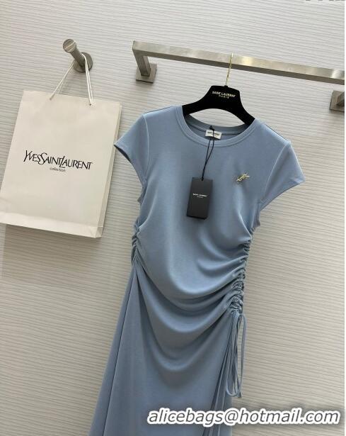 Fashion Wholesale Saint Laurent Long Dress S053130 Blue 2024