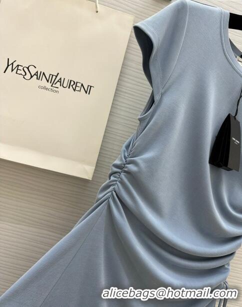 Fashion Wholesale Saint Laurent Long Dress S053130 Blue 2024