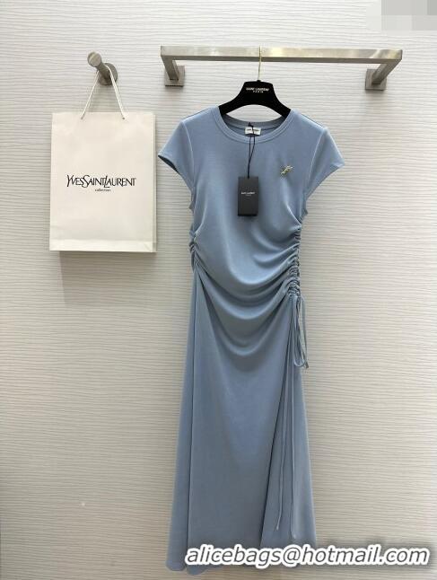 Fashion Wholesale Saint Laurent Long Dress S053130 Blue 2024