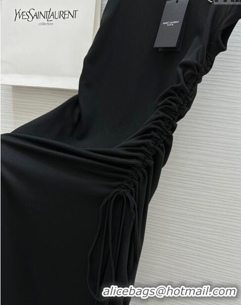 Best Price Saint Laurent Long Dress S053131 Black 2024