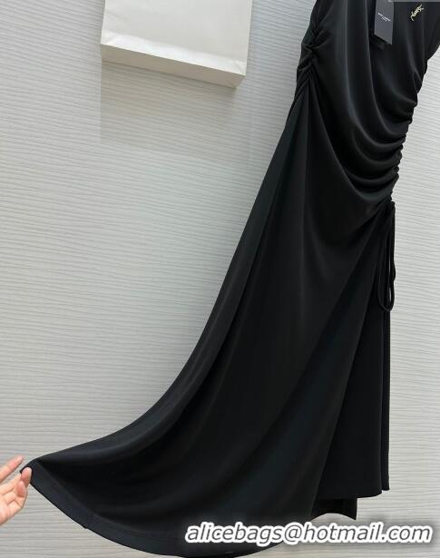 Best Price Saint Laurent Long Dress S053131 Black 2024