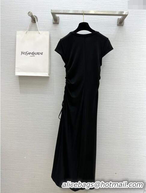 Best Price Saint Laurent Long Dress S053131 Black 2024