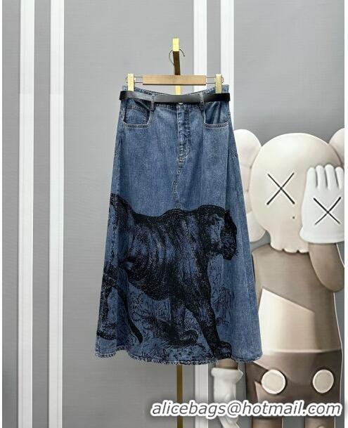 Cheap Wholesale Dior Denim Skirt D6505 Blue 2024