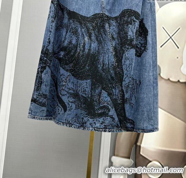 Cheap Wholesale Dior Denim Skirt D6505 Blue 2024