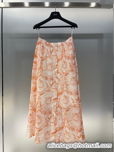 Top Quality Discount Dior Skirt D6508 Orange 2024