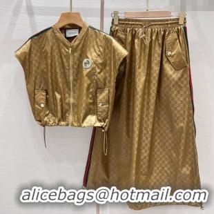 ​Discount Classic Gucci GG Top and Skirt G6521 Brown 2024