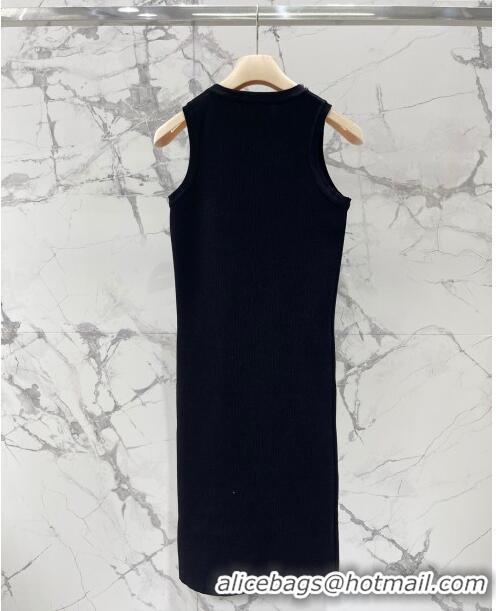 ​Top Design Miu Miu Crystal Knit Dress M6522 Black 2024