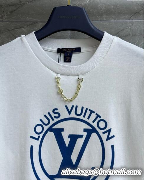 Luxury Classic Louis Vuitton Cotton T-shirt LV6608 White 2024