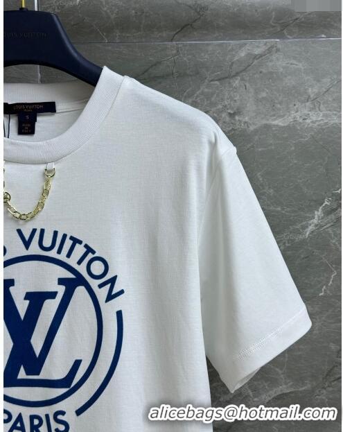 Luxury Classic Louis Vuitton Cotton T-shirt LV6608 White 2024