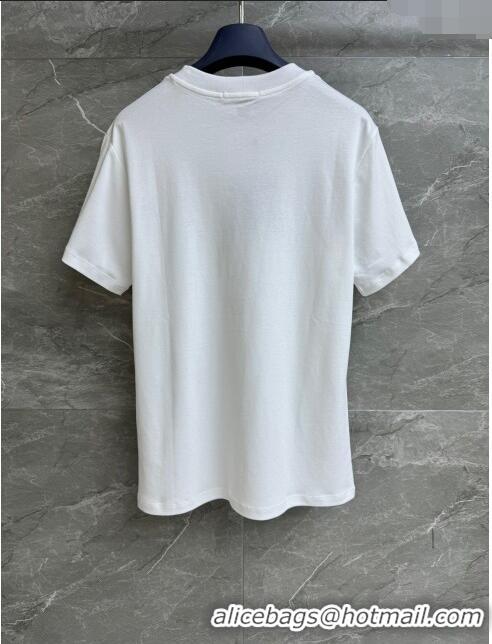 Luxury Classic Louis Vuitton Cotton T-shirt LV6608 White 2024